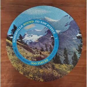 RARE 1960s Circular Puzzle in Original Round Tin Somerville COMPLETE